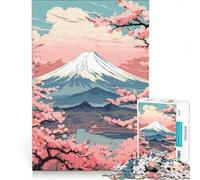 Puzzle de 1000 pièces pour Adolescents, représentant Le fleuve Fuji et la pagode, au Japon Jeu éducatif, Amusant et Humoristique, Cadeau d'anniversaire Original 50x75cm