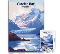 Puzzle de 1000 pièces pour Adolescents, représentant Le Parc National de Glacier Bay en Alaska Un Jeu Magnifique pour Toute la Famille, idéal pour se détendre et s'amuser Dimensions 38x52cm