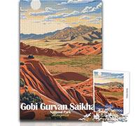 Puzzle de 1000 pièces pour Adolescents, représentant Le Parc National de Gobi Gurvan Saikhan en Mongolie Un Jeu au Design soigné, idéal pour se détendre en Famille Dimensions 38x52cm