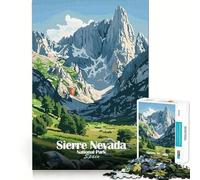 Puzzle de 1000 pièces pour Adolescents, représentant Le Parc National de la Sierra Nevada en Espagne Jeu de logique et d'amusement, idéal pour Un Anniversaire ou Une activité Artistique (38x26cm)