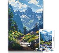 Puzzle de 1000 pièces pour Adolescents, représentant Le Parc National de la Vanoise en France Jeu Impossible, activité familiale, pour Un Père Noël Secret Dimensions:38x26cm