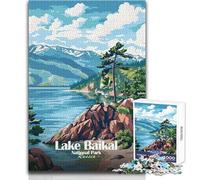 Puzzle de 1000 pièces pour Adolescents, représentant Le Parc National du lac Baïkal en Russie Un Jeu Stimulant et Un défi passionnant Idéal comme Cadeau Dimensions 38x52cm