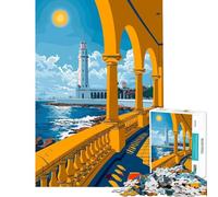 Puzzle de 1000 pièces pour Adolescents représentant Le Phare d'Alexandrie idéal pour Un Jeu éducatif Un Cadeau d'anniversaire ou pour s'amuser en Famille (75x50cm)