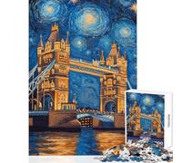 Puzzle de 1000 pièces pour Adolescents représentant Le Pont étoilé de Tower Bridge Jeu de détente pour Adultes idéal pour améliorer la mémoire Cadeau d'anniversaire Original et Unique (38x52cm)
