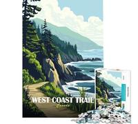 Puzzle de 1000 pièces pour adolescents représentant le sentier de la côte ouest canadienne un paysage artistique un jeu familial un jouet éducatif un cadeau pour femmes et hommes pour toute la famille