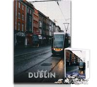 Puzzle de 1000 pièces pour Adolescents, représentant Le Tramway de Dublin (Irlande) Un Jeu Amusant et Anti-Stress pour Toute la Famille Dimensions 50x75cm
