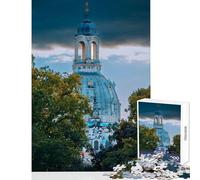 Puzzle de 1000 pièces pour Adolescents représentant l'église Notre-Dame Jeu Anti-Stress idée Cadeau Jeu Familial idéal pour décorer Un Bureau Dimensions 38x52cm