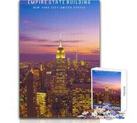 Puzzle de 1000 pièces pour Adolescents, représentant l'empire State Building Jeu intellectuel et décoration idéal Dimensions 38x52cm