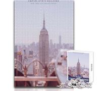 Puzzle de 1000 pièces pour Adolescents, représentant l'empire State Building Un Jeu Amusant et Anti-Stress pour Toute la Famille Dimensions 38x26cm