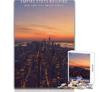 Puzzle de 1000 pièces pour Adolescents, représentant l'empire State Building Un Jeu Amusant et Anti-Stress pour Toute la Famille Dimensions 38x52cm