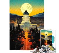 Puzzle de 1000 pièces pour Adolescents représentant Les bâtiments de l'État de Californie Jeu de Puzzle Difficile et Stimulant avec découpe de précision à Monter soi-même Convient aux 14 Ans et Plus