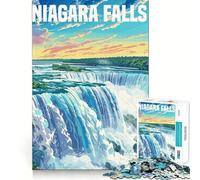 Puzzle de 1000 pièces pour Adolescents, représentant Les Chutes du Niagara au Canada Un Jeu de logique mentale pour soulager l'anxiété et Offrir Un Cadeau d'anniversaire idéal (38x26cm)