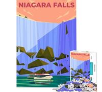 Puzzle de 1000 pièces pour Adolescents représentant Les Chutes du Niagara idéal pour Un Jeu éducatif Un Cadeau d'anniversaire ou pour s'amuser en Famille (Dimensions 38x52cm)