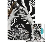 Puzzle de 1000 pièces pour Adolescents représentant l'œil Qui voit Tout idéal pour Un Anniversaire ou Noël Jeu Impossible à partir de 14 Ans 50x75cm