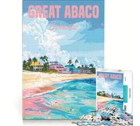 Puzzle de 1000 pièces pour Adolescents, représentant l'île de Great Abaco aux Bahamas, Jouet à Monter soi-même, améliore la mémoire, Collection d'artistes, Beaux-Arts 38x52cm