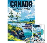 Puzzle de 1000 pièces pour Adolescents représentant l'île de Vancouver au Canada Jeu Manuel et créatif idéal comme Cadeau pour Femmes (Dimensions 38x52cm)