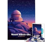 Puzzle de 1000 pièces pour Adolescents représentant l'observatoire du Mont Wilson Un Jeu de réflexion éducatif et Stimulant idéal comme Cadeau d'anniversaire pour Les Couples (Dimensions 38x26cm)