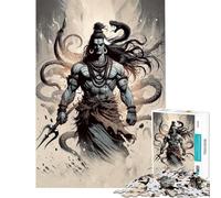 Puzzle de 1000 pièces pour Adolescents représentant Shiva divinité hindoue Puzzle pour Adultes décoration Murale améliore la mémoire Cadeau d'anniversaire Unique (Taille 50x75cm)