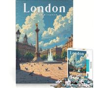 Puzzle de 1000 pièces pour Adolescents, représentant Trafalgar Square à Londres Jeu Manuel et intellectuel, idéal pour se détendre, Cadeau d'anniversaire ou Autre 38x52cm