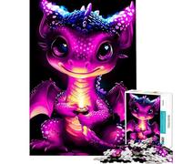 Puzzle de 1000 pièces pour Adolescents représentant Un Adorable bébé Dragon idéal pour Un Jeu éducatif Un défi ludique en Famille mais Aussi Un Cadeau Amusant et Humoristique pour Les Anniversaires