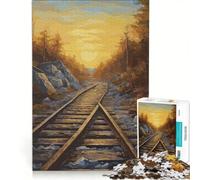 Puzzle de 1000 pièces pour Adolescents représentant Un Ancien Circuit de Chemin de Fer Jeu éducatif et Amusant à Faire à la Maison Idéal comme Cadeau 50x75cm