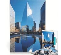 Puzzle de 1000 pièces pour Adolescents représentant Un bâtiment et Son reflet dans la Ville Décoration Murale ludique défi Stimulant et Complexe pour Les Amateurs de Jeux vidéo