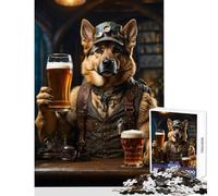 Puzzle de 1000 pièces pour Adolescents représentant Un Berger Allemand et Un Chien de Race Beer Hound Jeu Antistress idéal comme Cadeau d'anniversaire ou pour créer Une liste de souhaits avec