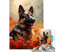 Puzzle de 1000 pièces pour Adolescents représentant Un Berger Allemand Jouet éducatif et ludique idéal pour Les activités familiales et comme Cadeau d'anniversaire (Dimensions 38x26cm)