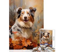 Puzzle de 1000 pièces pour Adolescents représentant Un Berger Australien à décorer au Mur pour Femmes et Hommes Jeu Pratique et Stimulant Dimensions 50x75cm