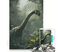 Puzzle de 1000 pièces pour Adolescents représentant Un brachiosaure préhistorique à Monter soi-même Un défi Stimulant à relever idéal comme Cadeau d'anniversaire ou de Voyage 38x26cm