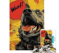 Puzzle de 1000 pièces pour Adolescents représentant Un Chien avec Une Bulle de Dialogue Puzzle pour Adultes décoration Murale Jeu Amusant et Humoristique pour s'amuser à la Maison (Taille 38x52cm)