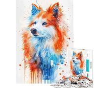 Puzzle de 1000 pièces pour Adolescents représentant Un Chien Esquimau américain Stimulant l'intelligence et offrant Un Jeu addictif et Relaxant pour Toute la Famille (38x52cm)