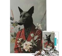 Puzzle de 1000 pièces pour Adolescents représentant Un Chien Noir sophistiqué Jeu de détente Jouet et Jeu intellectuel Cadeau pour Femmes et Hommes Une œuvre d'art (Dimensions 50x75cm)