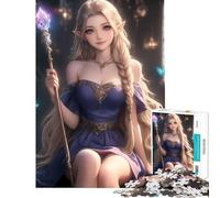 Puzzle de 1000 pièces pour Adolescents représentant Un Elfe Mystique avec Son bâton Un Jeu éducatif et Stimulant Un Jeu Familial Amusant et Original Un Cadeau d'anniversaire idéal (Taille 38x26cm)