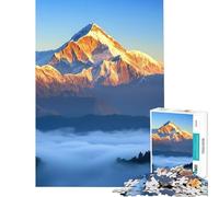 Puzzle de 1000 pièces pour Adolescents représentant Un majestueux Sommet de Montagne Jeu Pratique et Stimulant Cadeau d'anniversaire décoration intérieure (Taille 75x50cm)