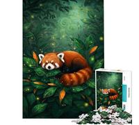 Puzzle de 1000 pièces pour Adolescents représentant Un Panda Roux se reposant dans Un Feuillage Luxuriant Jeu éducatif et Stimulant idéal pour Toute la Famille mais Aussi comme Cadeau Amusant et