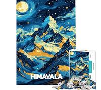 Puzzle de 1000 pièces pour Adolescents représentant Un Paysage Nocturne de la chaîne de Montagnes de l'Himalaya Jeu de précision et de découpe pour Adultes activités Amusantes à Faire à la Maison