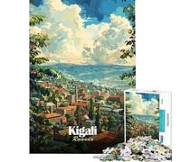 Puzzle de 1000 pièces pour Adolescents représentant Un Paysage Urbain de Kigali au Rwanda Jeu éducatif Stimulant et idéal pour améliorer la mémoire (38x52cm)