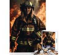 Puzzle de 1000 pièces pour Adolescents représentant Un Pompier en Action Décoration Murale Cadeau et Jeu Relaxant Pièces de Formes aléatoires Parfaitement emboîtables Dimensions 38x26cm