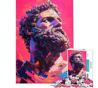 Puzzle de 1000 pièces pour Adolescents représentant Un Tableau de Marc Aurèle Jeu de réflexion Stimulant et Difficile idéal pour Les Jeunes Femmes (38x26cm)