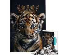 Puzzle de 1000 pièces pour Adolescents représentant Un Tigre Mignon et Roi idéal pour Un Jeu éducatif et Stimulant en Famille (38x52m)