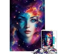 Puzzle de 1000 pièces pour Adolescents représentant Un Visage dans Une nébuleuse Galactique idéal pour Un Jeu éducatif Un Cadeau d'anniversaire ou pour s'amuser en Famille (38x26cm)