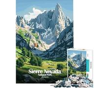 Puzzle de 1000 pièces pour Adolescents représentant Une Affiche du Parc National de la Sierra Nevada en Espagne Jeu éducatif défi Jouet Relaxant Anti-Stress œuvre d'art Cadeau (Taille 38x52cm)