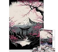 Puzzle de 1000 pièces pour Adolescents représentant Une Ancienne Ville Japonaise Jeu Anti-Stress idéal pour se détendre Offrir ou Jouer en Famille et développer sa motricité Fine Dimensions 38x52cm