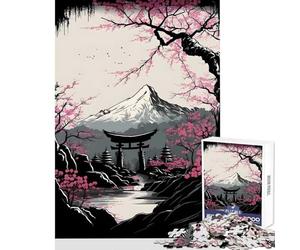 Puzzle de 1000 pièces pour Adolescents représentant Une Ancienne Ville Japonaise Jeu Anti-Stress idéal pour se détendre Offrir ou Jouer en Famille et développer sa motricité Fine Dimensions 38x52cm