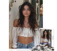 Puzzle de 1000 pièces pour Adolescents représentant Une Belle Jeune Femme Jeu Anti-Stress idéal comme Cadeau pour Femmes et Hommes Parfait pour Un Anniversaire ou Noël Dimensions 38x52cm