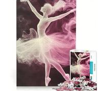 Puzzle de 1000 pièces pour Adolescents, représentant Une Danseuse de Ballet dans la fumée, Jeux de société en Famille, améliore la mémoire, avec Poster et fiche de Questions-réponses Assortis 50x75cm