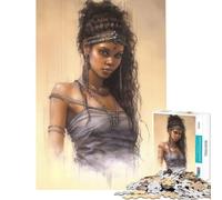 Puzzle de 1000 pièces pour Adolescents représentant Une Femme à la Peau foncée idéal pour Un Jeu éducatif Stimulant et Anti-Stress Cadeau d'anniversaire (38x52cm)