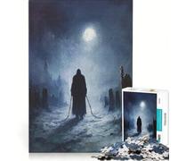 Puzzle de 1000 pièces pour Adolescents, représentant Une Figure enchaînée dans Un cimetière, décoration Murale, Difficile et Stimulant, pour Les Amateurs de Jeux 38x52cm