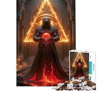 Puzzle de 1000 pièces pour Adolescents représentant Une Figure Mystique avec Un orbe et Un Triangle Un défi à relever pour améliorer la mémoire Jeu de Construction à partir de 14 Ans (38x52cm)